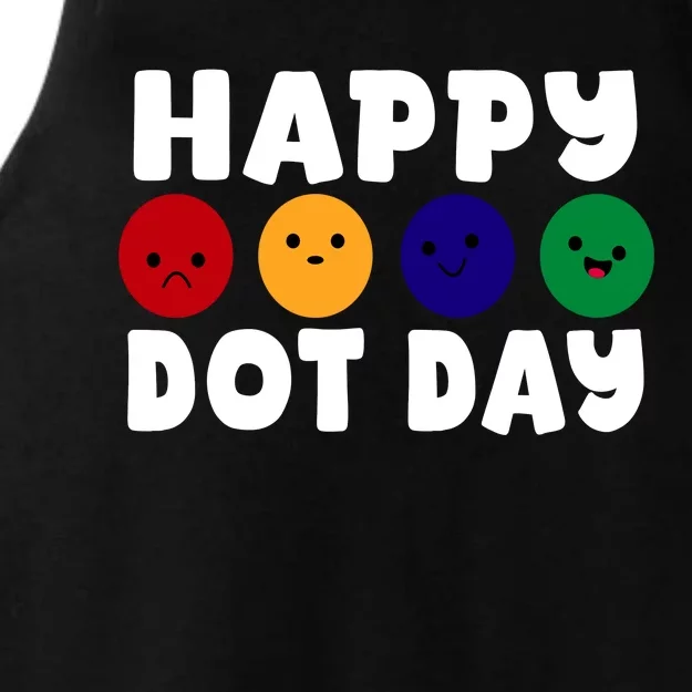 Happy Dot Day Ladies Tri-Blend Wicking Tank