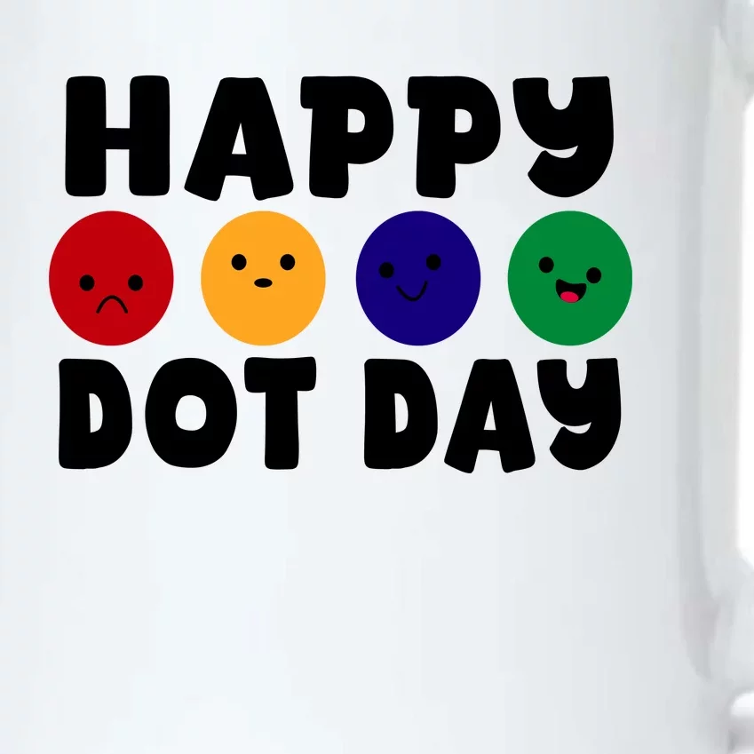 Happy Dot Day Black Color Changing Mug