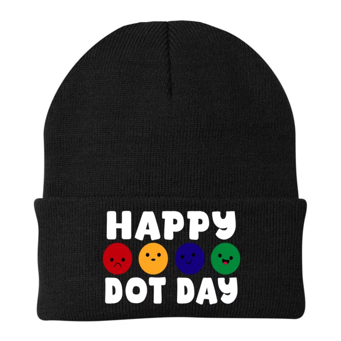 Happy Dot Day Knit Cap Winter Beanie