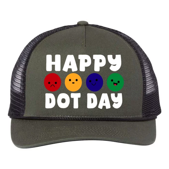 Happy Dot Day Retro Rope Trucker Hat Cap