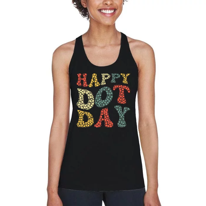 Happy Dot Day Cute Dots Women's Racerback Tank