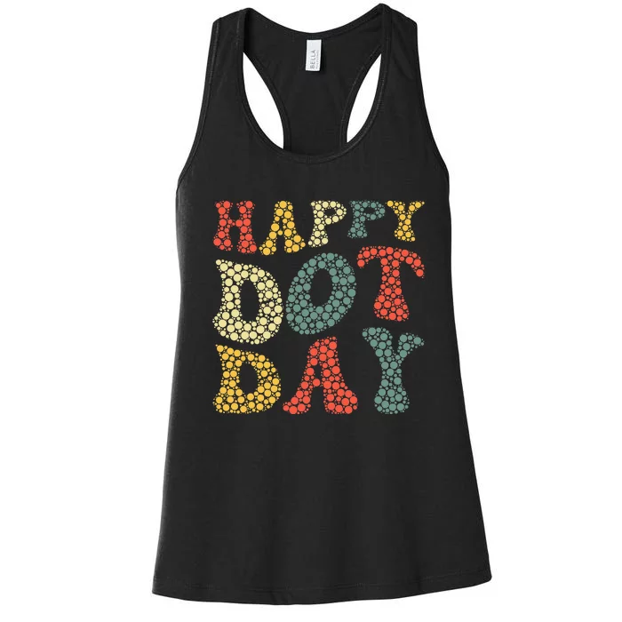 Happy Dot Day Cute Dots Women's Racerback Tank