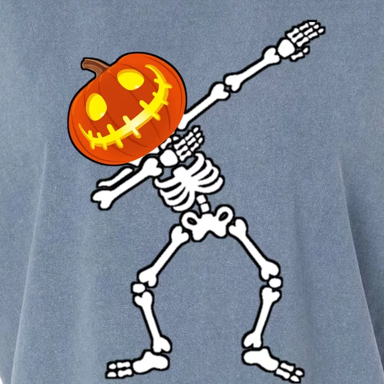 Halloween Dab Dabbing Skeleton Pumpkin Great Gift Garment-Dyed Women's Muscle Tee