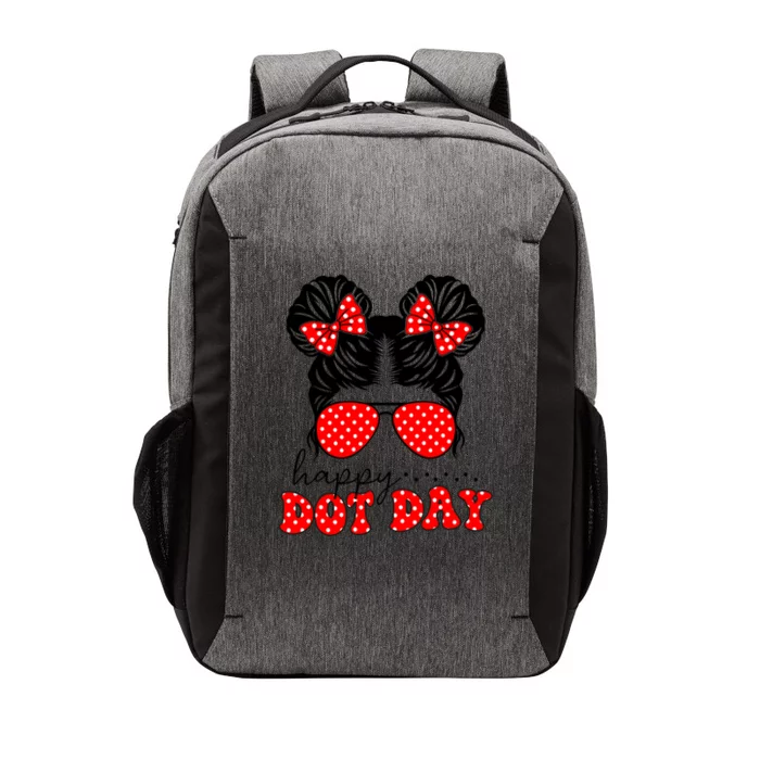 Happy Dot Day Messy Bun International Dots Day Teacher Vector Backpack