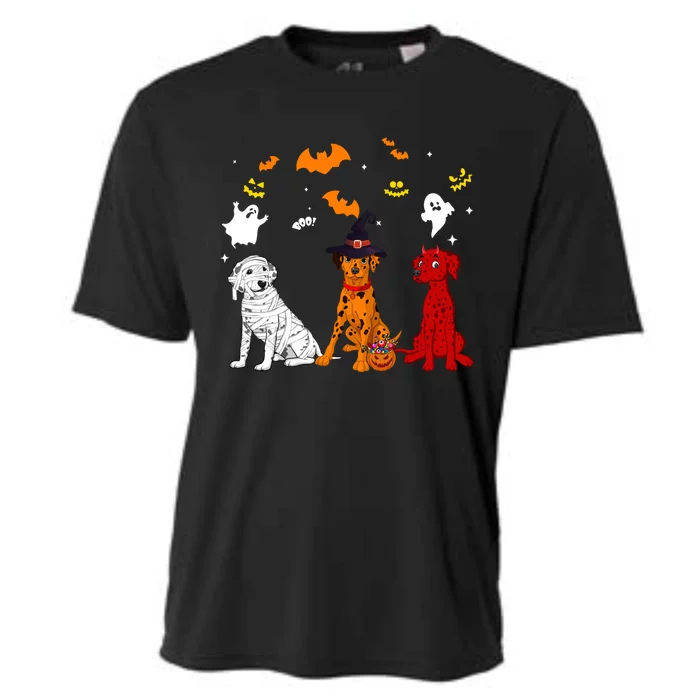 Halloween Dalmatian Dogs Lovers Mummy Witch Demon Costumes Cute Gift Cooling Performance Crew T-Shirt