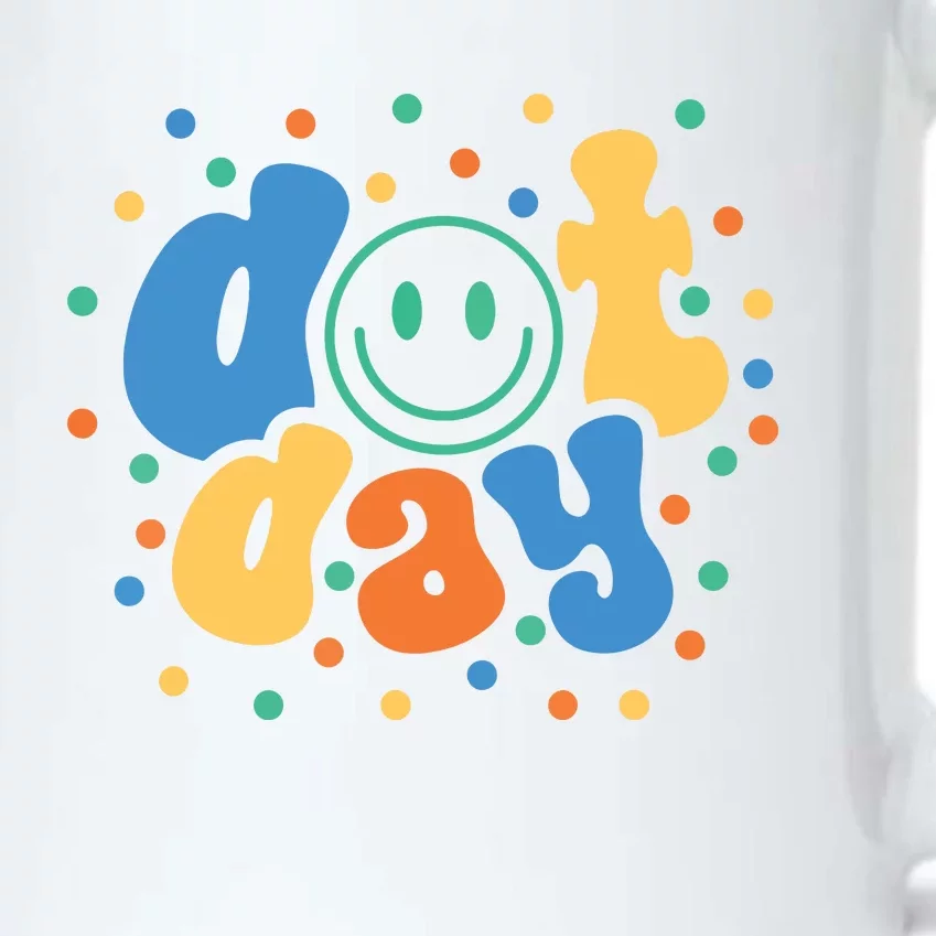 Happy Dot Day 2024 Teachers Students Black Color Changing Mug