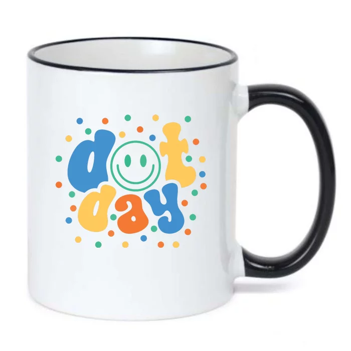 Happy Dot Day 2024 Teachers Students Black Color Changing Mug