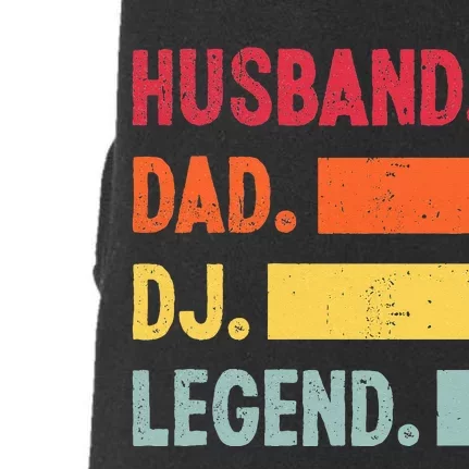 Husband Dad DJ Legend Funny DJ Disc Music Lover Doggie 3-End Fleece Hoodie