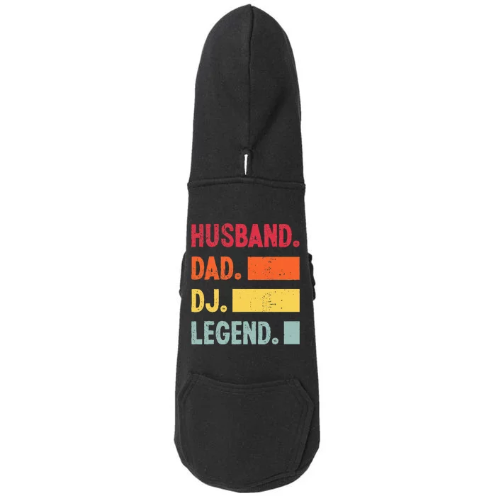 Husband Dad DJ Legend Funny DJ Disc Music Lover Doggie 3-End Fleece Hoodie