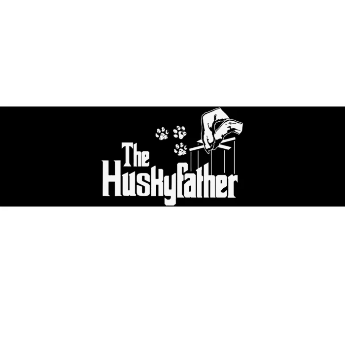 Huskyfather Dog Dad Puppy Paw Print Fun Animal FathersDay Bumper Sticker