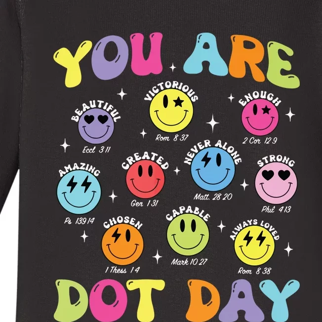 Happy Dot Day Teacher Smile Face Baby Long Sleeve Bodysuit