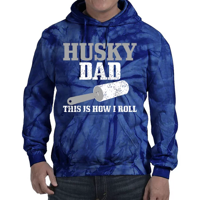 Husky Dad Dog Hair Funny Siberian Husky Tie Dye Hoodie