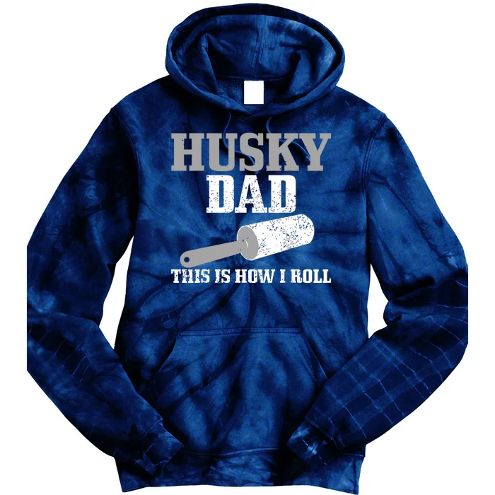 Husky Dad Dog Hair Funny Siberian Husky Tie Dye Hoodie