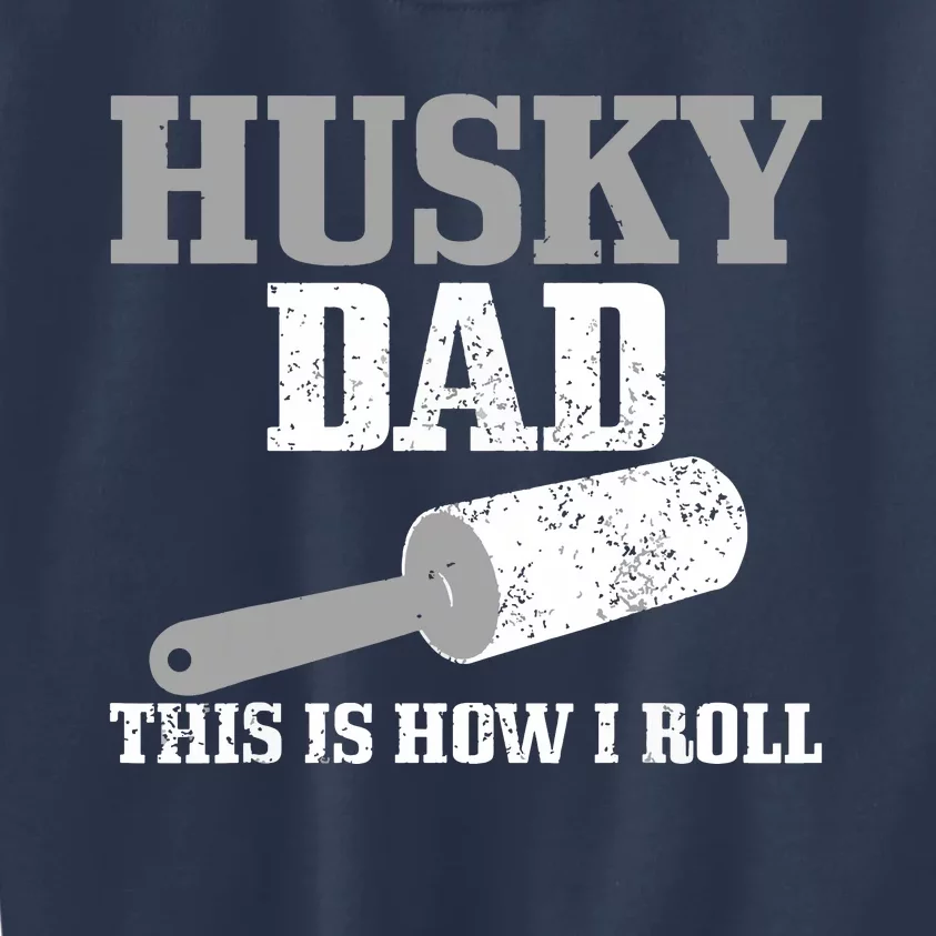 Husky Dad Dog Hair Funny Siberian Husky Kids Sweatshirt