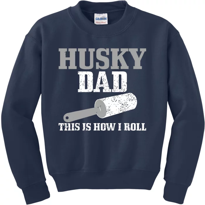 Husky Dad Dog Hair Funny Siberian Husky Kids Sweatshirt