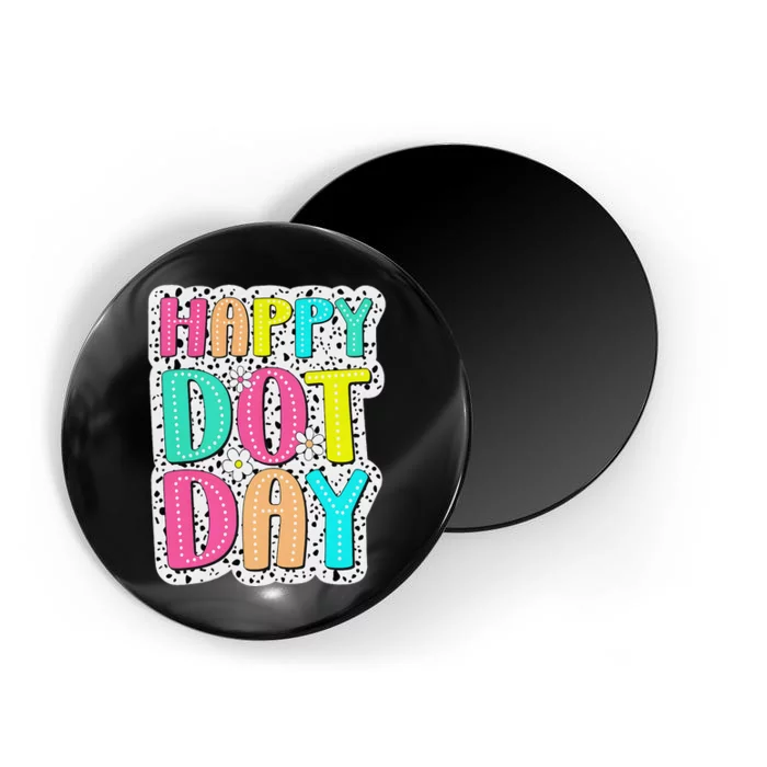 Happy Dot Day Colorful Polka Dot Dalmatian Gift Magnet