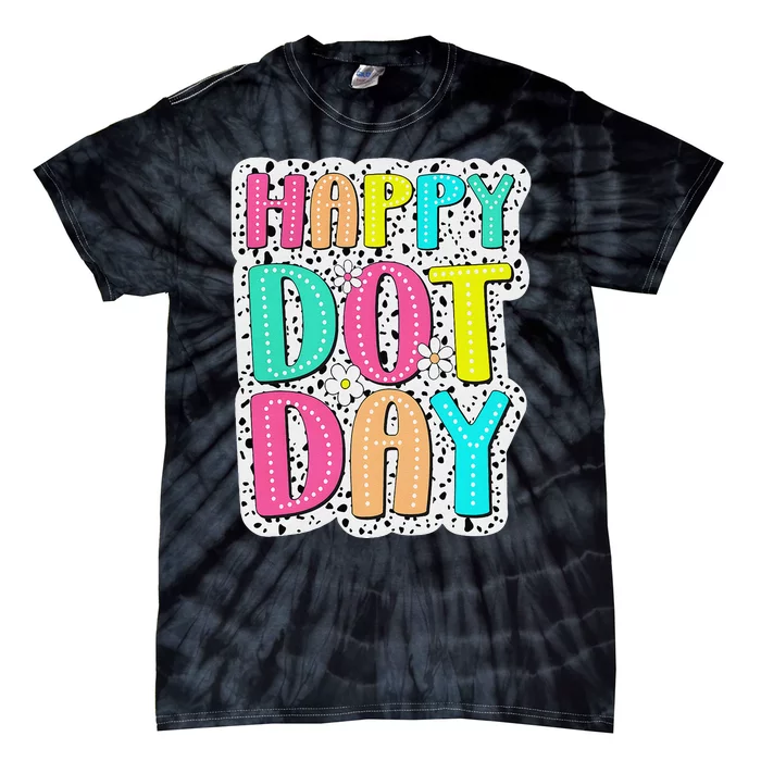 Happy Dot Day Colorful Polka Dot Dalmatian Gift Tie-Dye T-Shirt