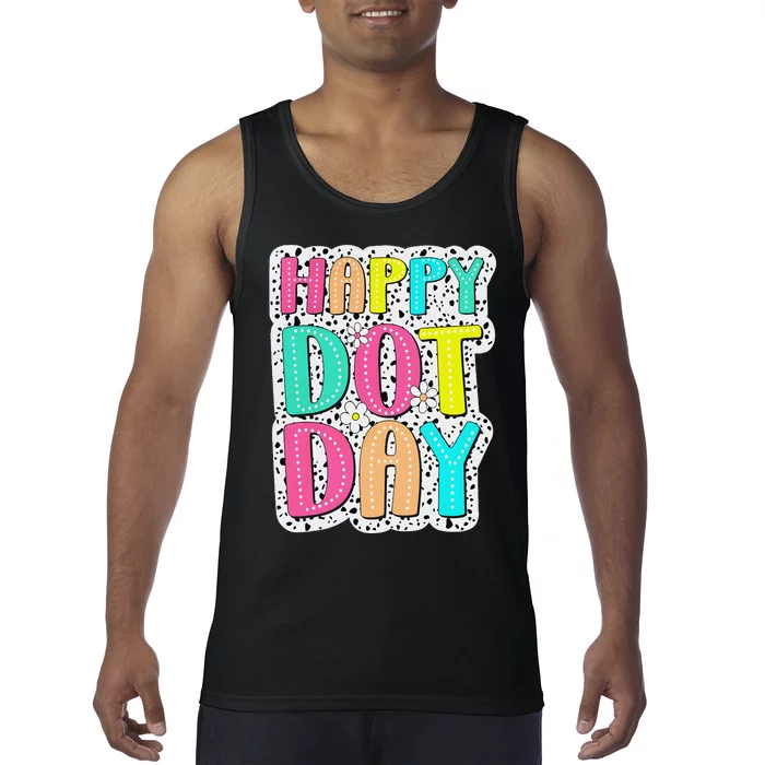 Happy Dot Day Colorful Polka Dot Dalmatian Gift Tank Top