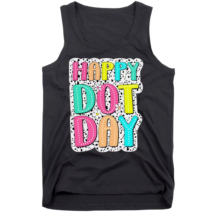 Happy Dot Day Colorful Polka Dot Dalmatian Gift Tank Top