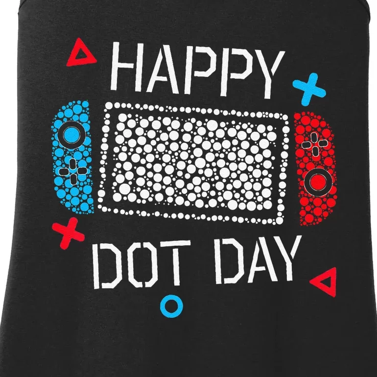 Happy Dot Day Gamers Boy Game Controller Polka Dot Gift Ladies Essential Tank