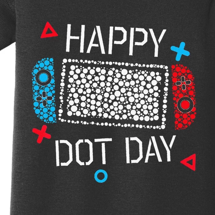 Happy Dot Day Gamers Boy Game Controller Polka Dot Gift Baby Bodysuit