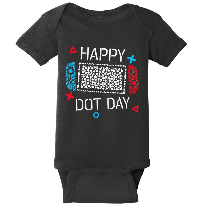 Happy Dot Day Gamers Boy Game Controller Polka Dot Gift Baby Bodysuit