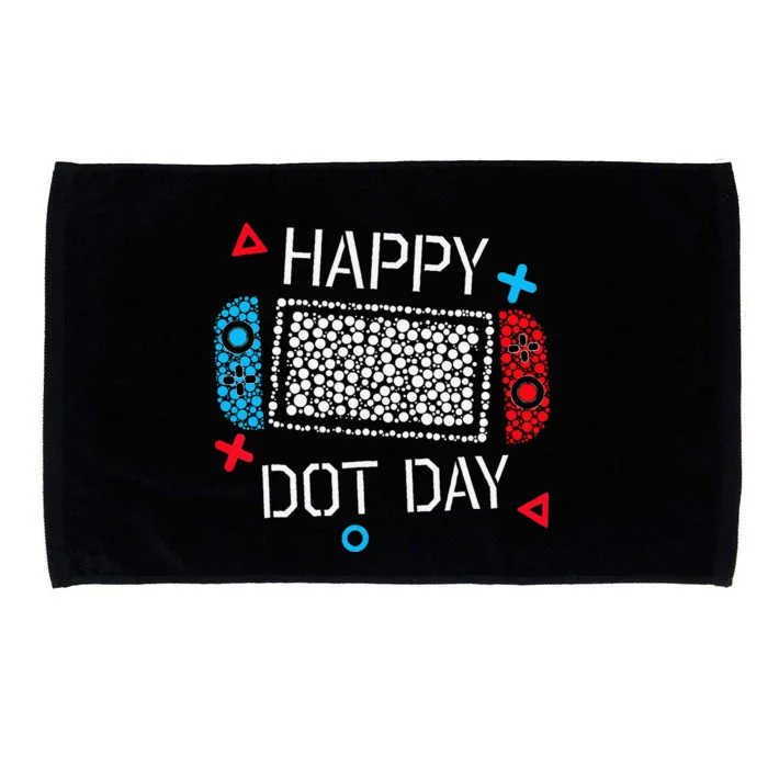 Happy Dot Day Gamers Boy Game Controller Polka Dot Gift Microfiber Hand Towel