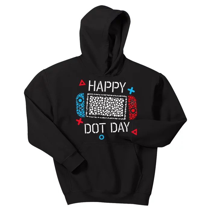 Happy Dot Day Gamers Boy Game Controller Polka Dot Gift Kids Hoodie