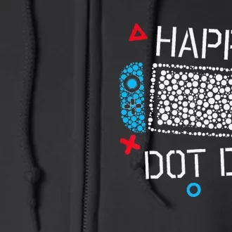 Happy Dot Day Gamers Boy Game Controller Polka Dot Gift Full Zip Hoodie