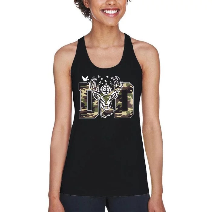 Hunter Dad Deer Hunting Women's Racerback Tank