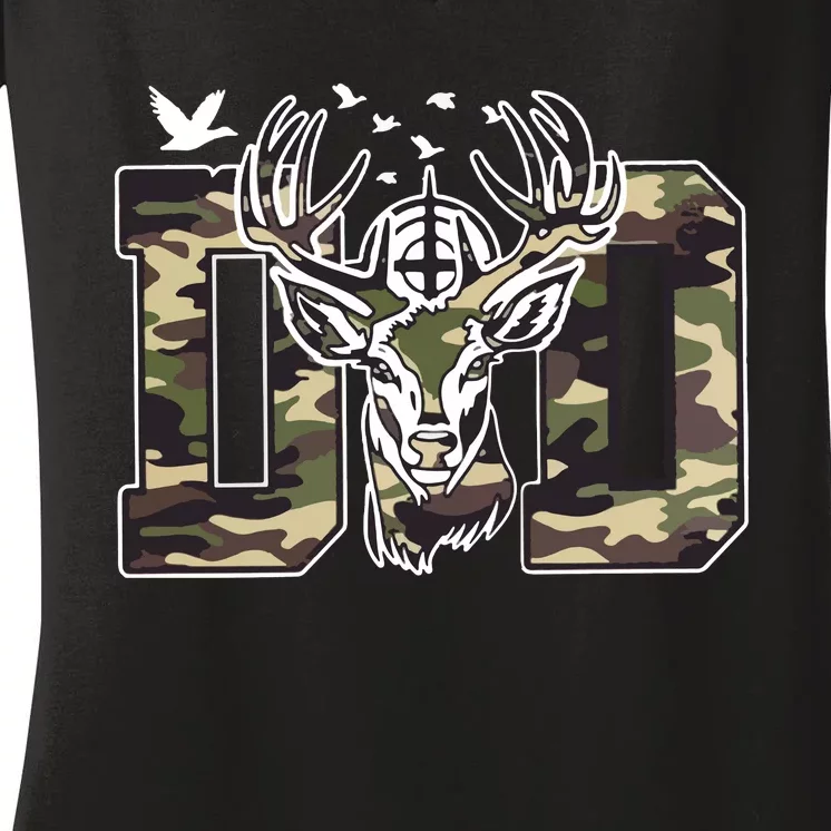 Hunter Dad Deer Hunting Women's V-Neck T-Shirt