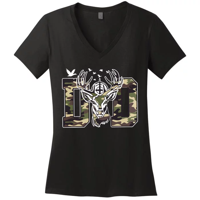 Hunter Dad Deer Hunting Women's V-Neck T-Shirt