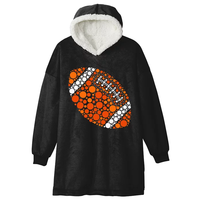 Happy Dot Day 2024 Polka Dot Football Hooded Wearable Blanket