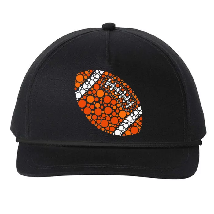 Happy Dot Day 2024 Polka Dot Football Snapback Five-Panel Rope Hat