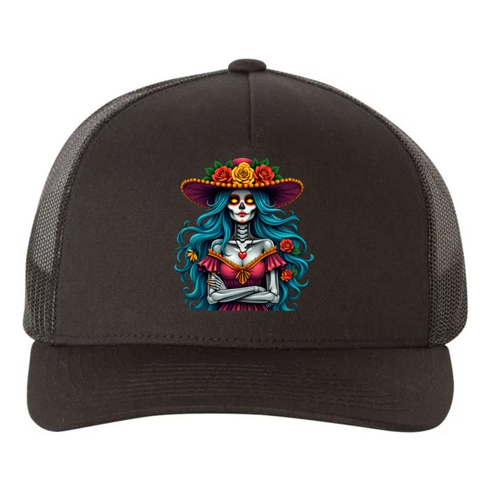 Halloween Dia De Los Muertos Yupoong Adult 5-Panel Trucker Hat