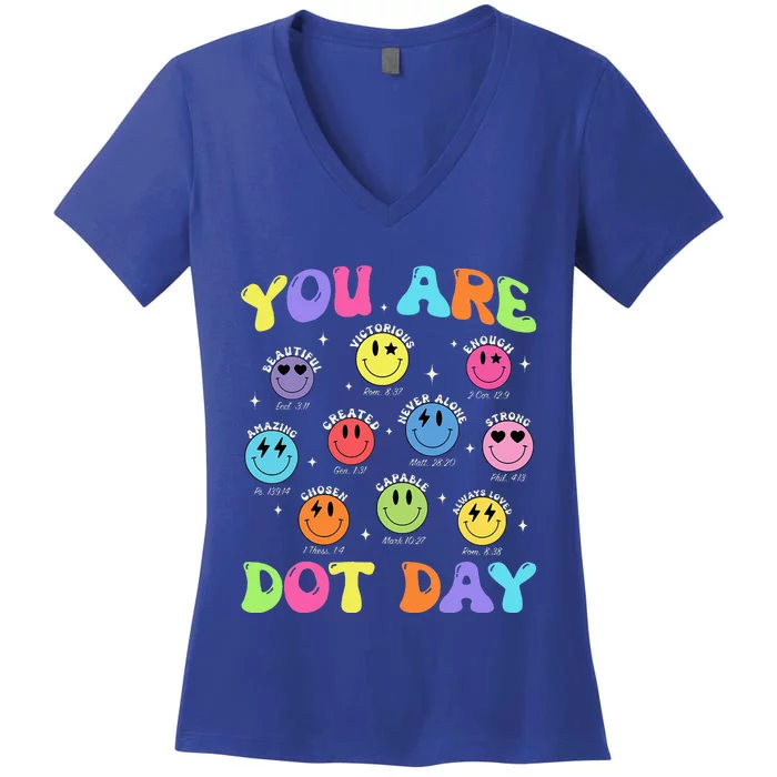 Happy Dot Day Women's V-Neck T-Shirt