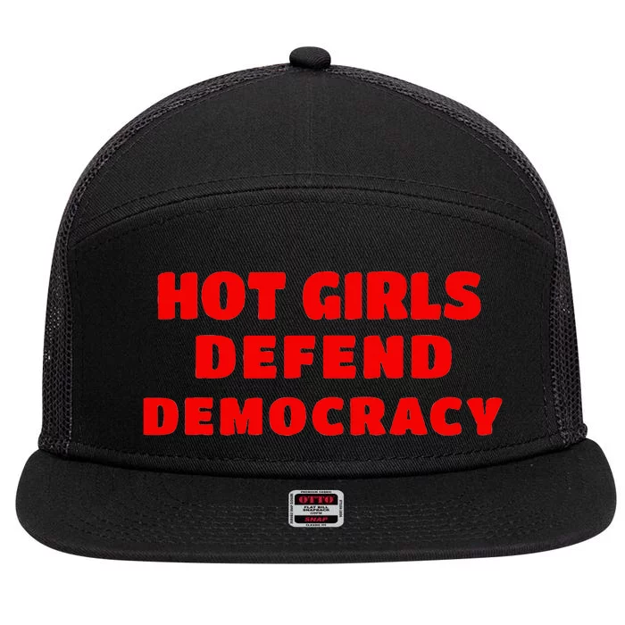 Hot Defend Democracy 7 Panel Mesh Trucker Snapback Hat