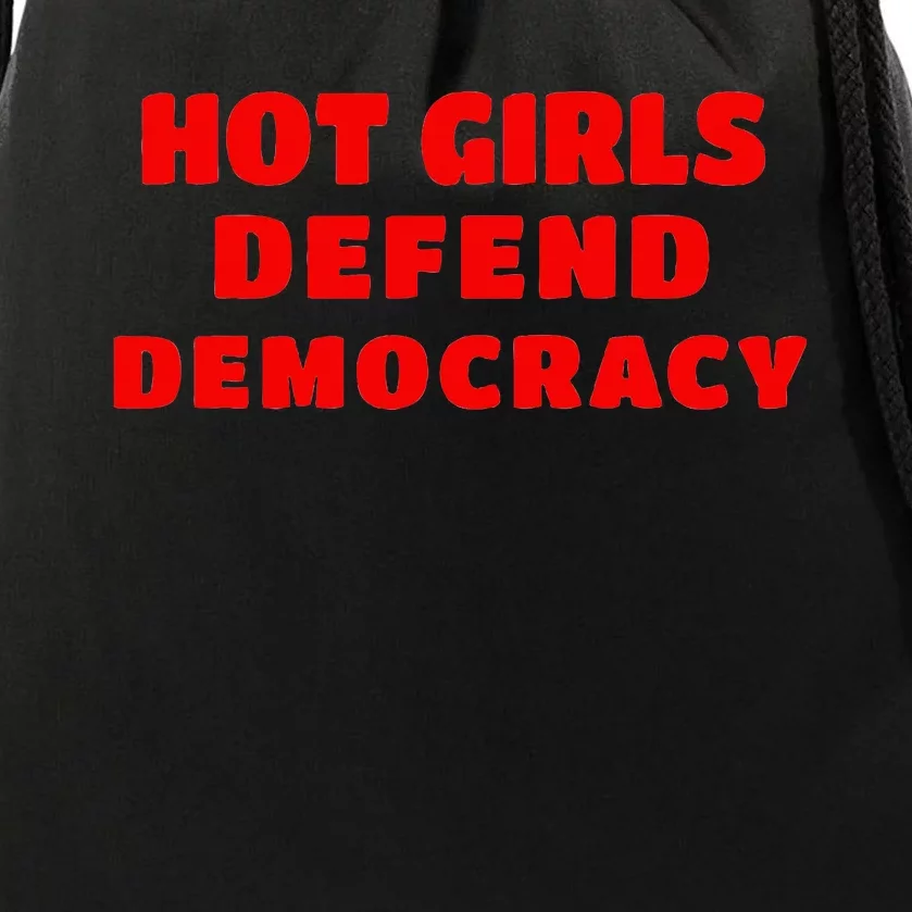 Hot Defend Democracy Drawstring Bag