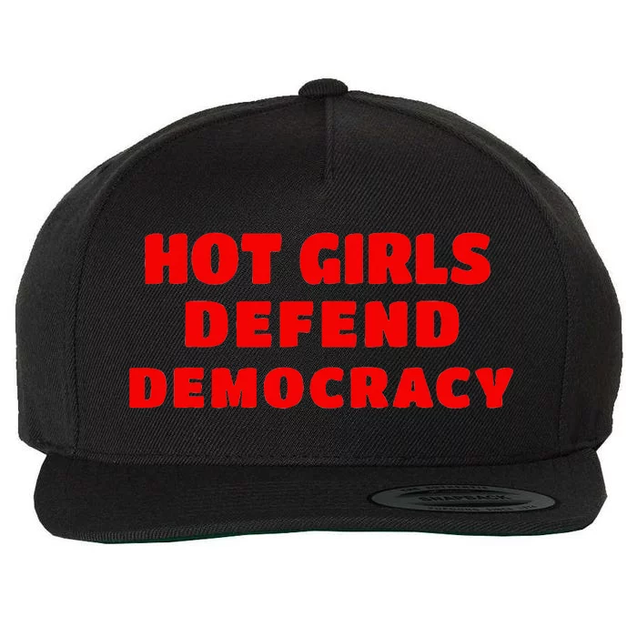 Hot Defend Democracy Wool Snapback Cap