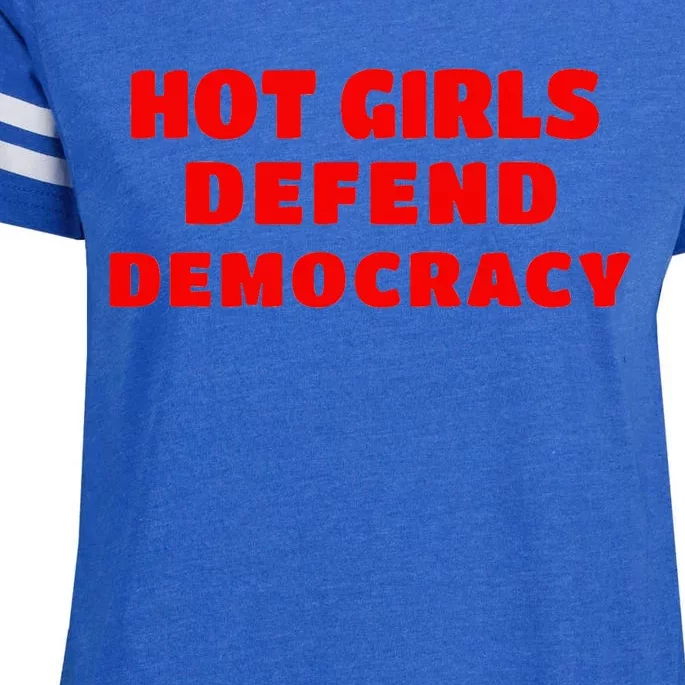 Hot Defend Democracy Enza Ladies Jersey Football T-Shirt