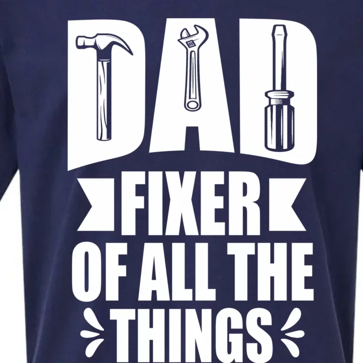 Handyman Dads Dad Fixer Of All The Things Dad Fixer Sueded Cloud Jersey T-Shirt