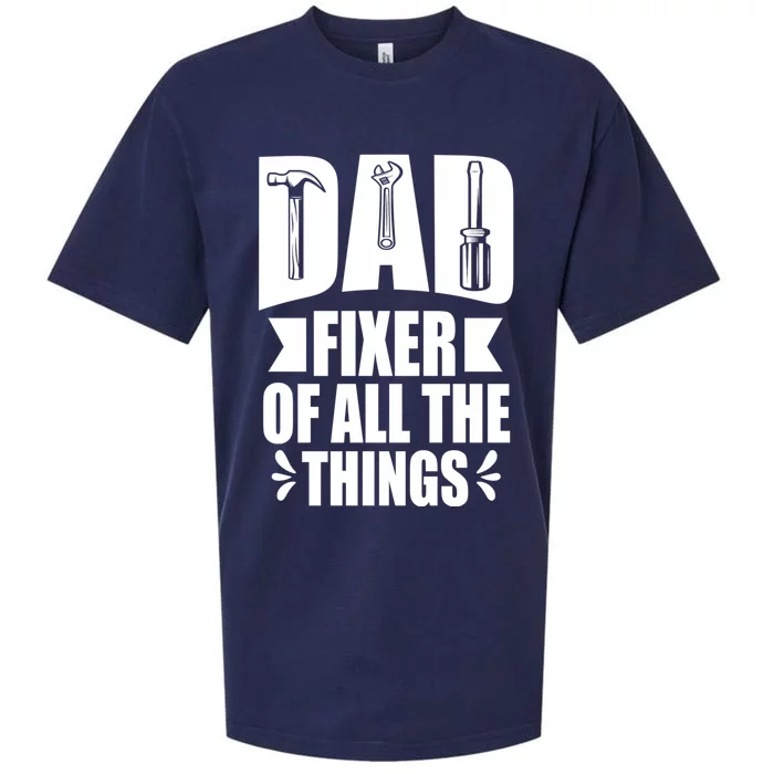 Handyman Dads Dad Fixer Of All The Things Dad Fixer Sueded Cloud Jersey T-Shirt