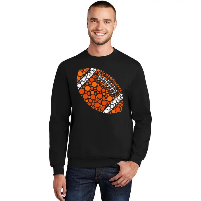 Happy Dot Day 2024 Polka Dot Football Ball Lover Gift Sweatshirt