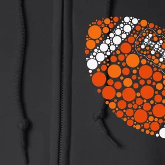 Happy Dot Day 2024 Polka Dot Football Ball Lover Gift Full Zip Hoodie