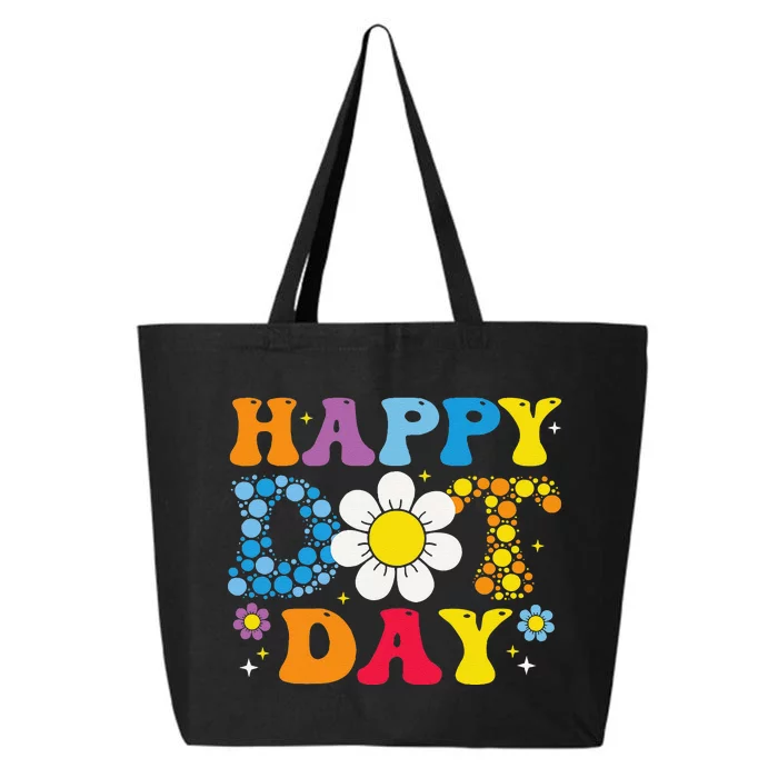 Happy Dot Day Colorful Polka Dot Groovy Gift 25L Jumbo Tote