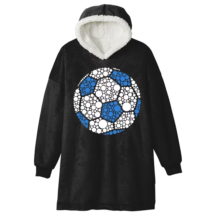 Happy Dot Day 2024 Polka Dot Soccer Ball Lover Hooded Wearable Blanket