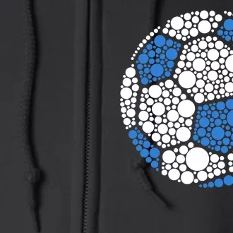 Happy Dot Day 2024 Polka Dot Soccer Ball Lover Full Zip Hoodie