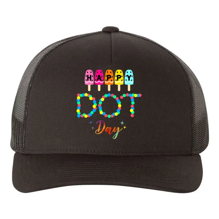 Happy Dot Day Colorful Yupoong Adult 5-Panel Trucker Hat