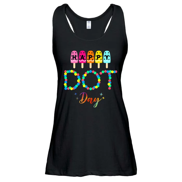 Happy Dot Day Colorful Ladies Essential Flowy Tank