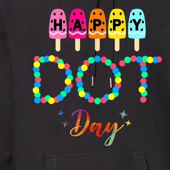 Happy Dot Day Colorful Premium Hoodie